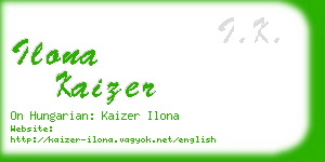 ilona kaizer business card